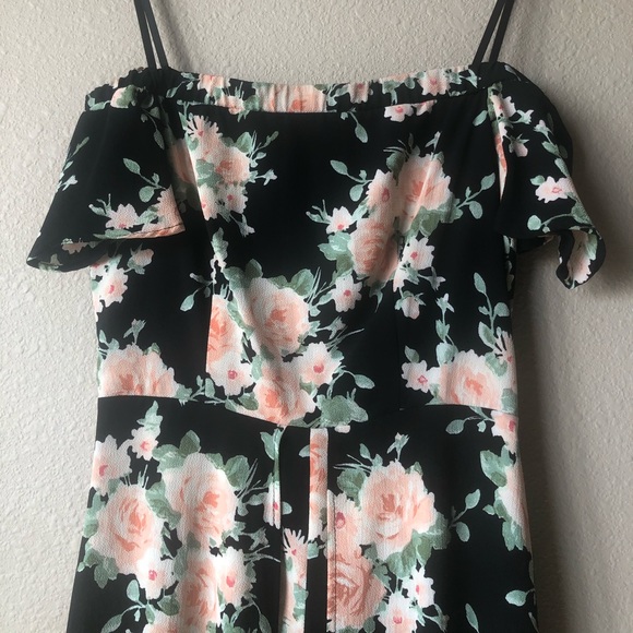 B. DARLIN | Floral Off Shoulder Maxi Romper - Picture 4 of 7